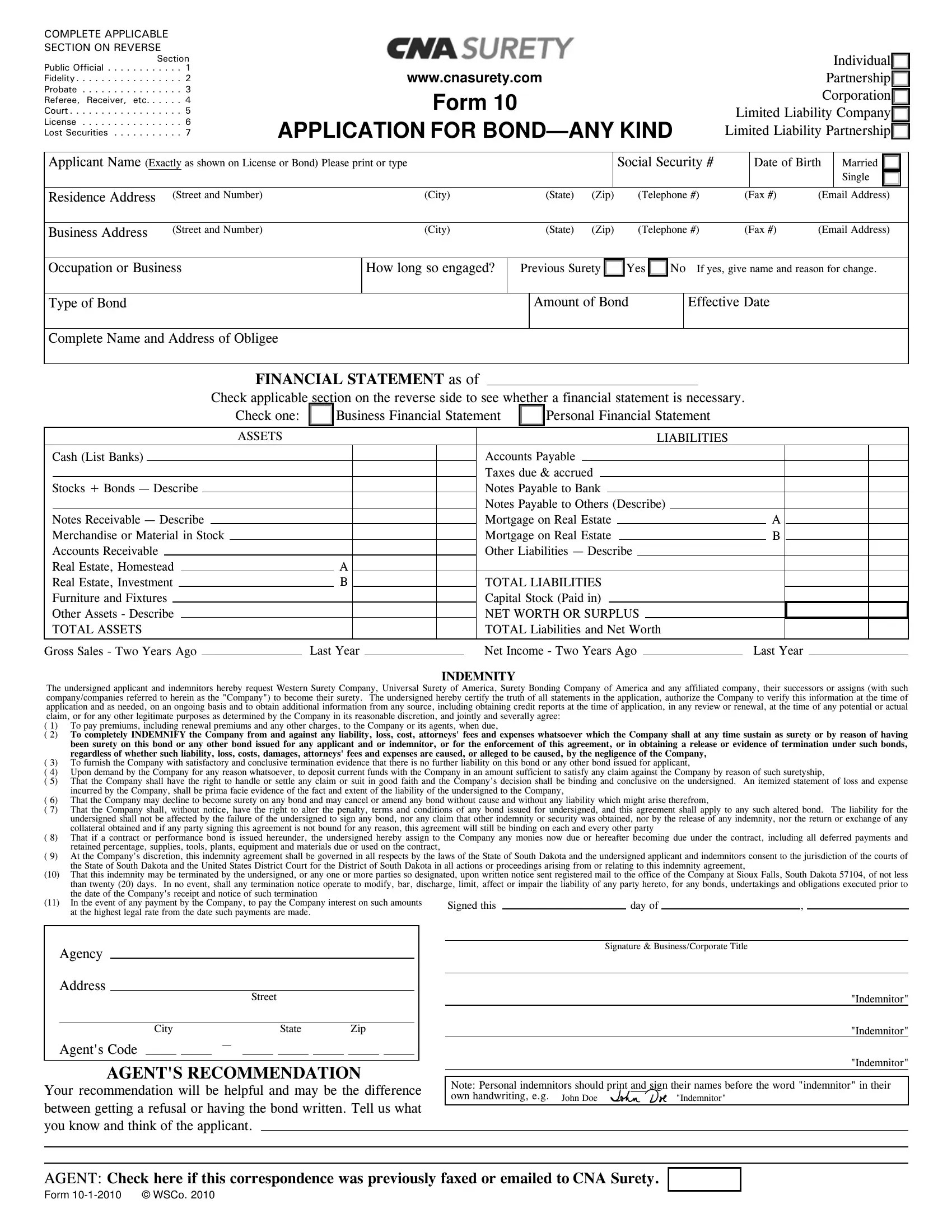 Application Bond Form ≡ Fill Out Printable PDF Forms Online