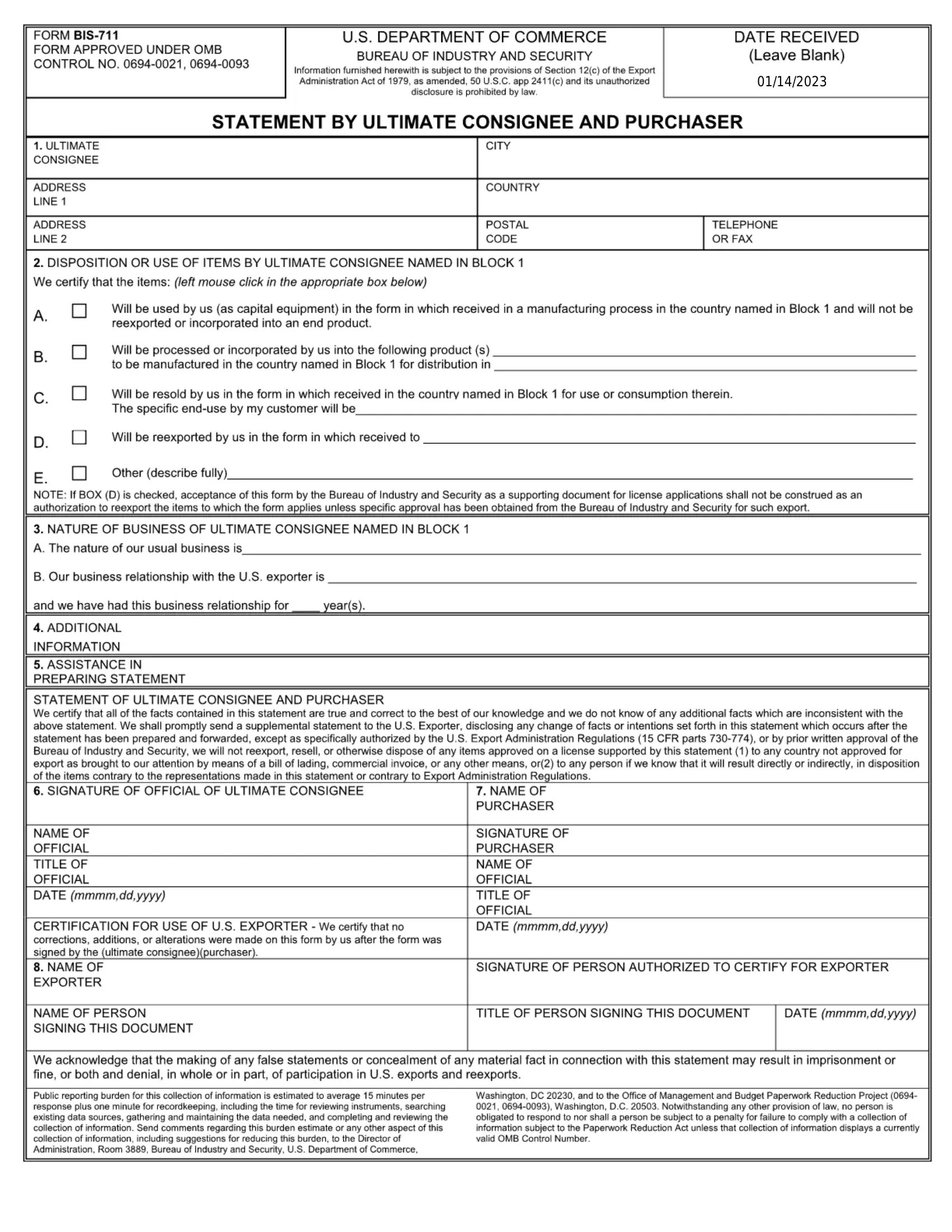 Bis 711 Form ≡ Fill Out Printable PDF Forms Online