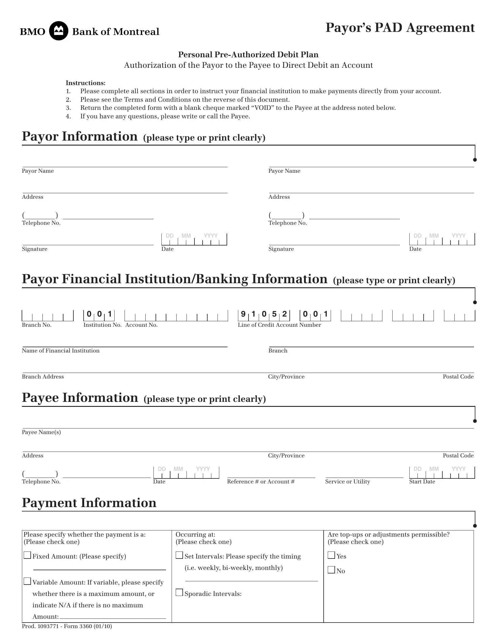 Bmo Form ≡ Fill Out Printable PDF Forms Online
