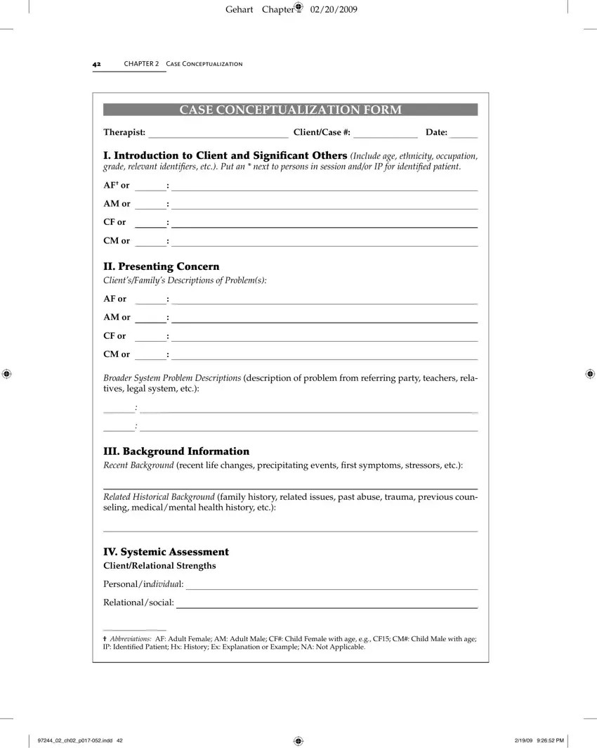 Case Conceptualization Form ≡ Fill Out Printable PDF Forms Online