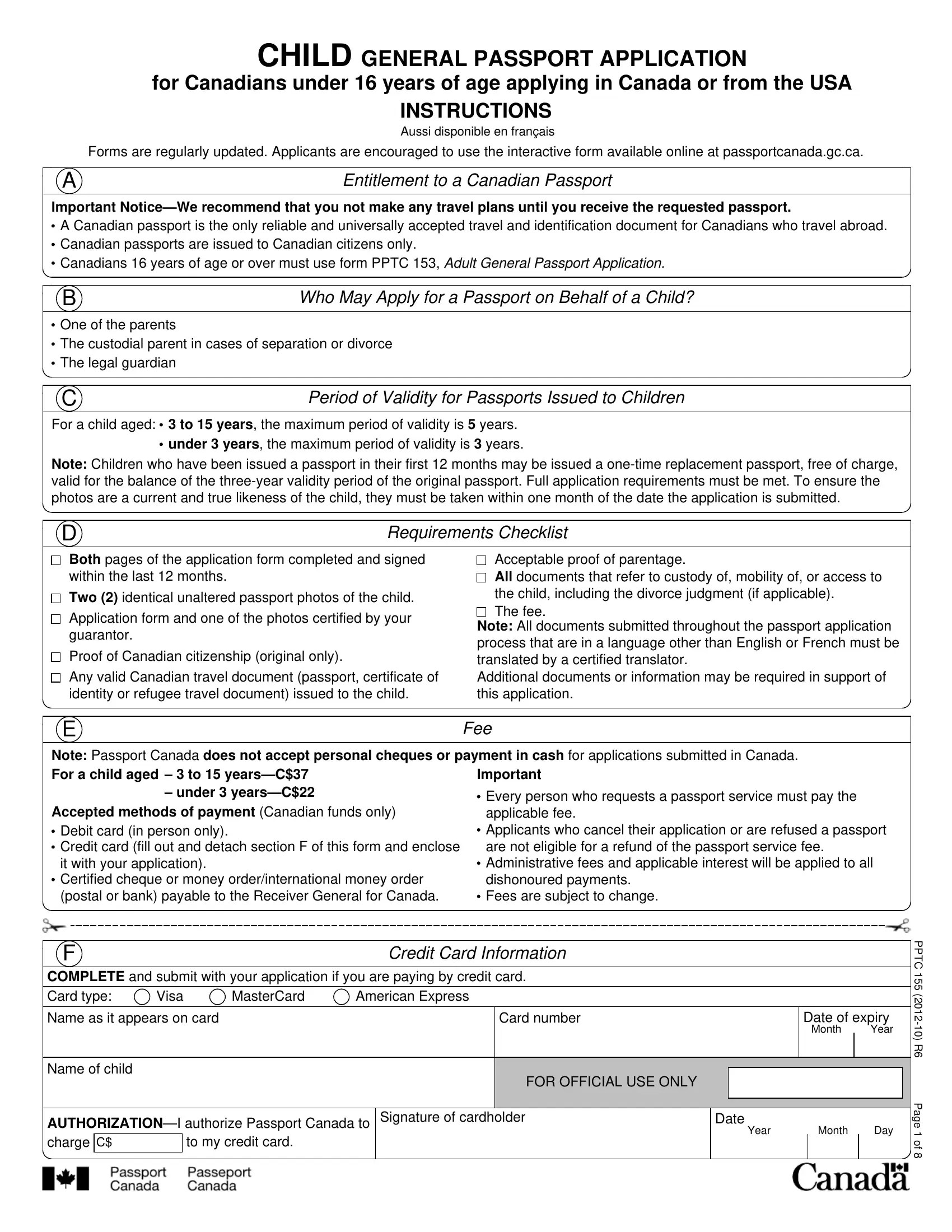 Child General Passport Form ≡ Fill Out Printable PDF Forms Online