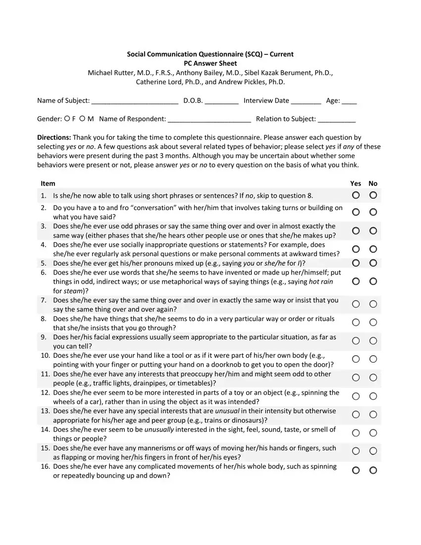 Communication Questionnaire ≡ Fill Out Printable PDF Forms Online