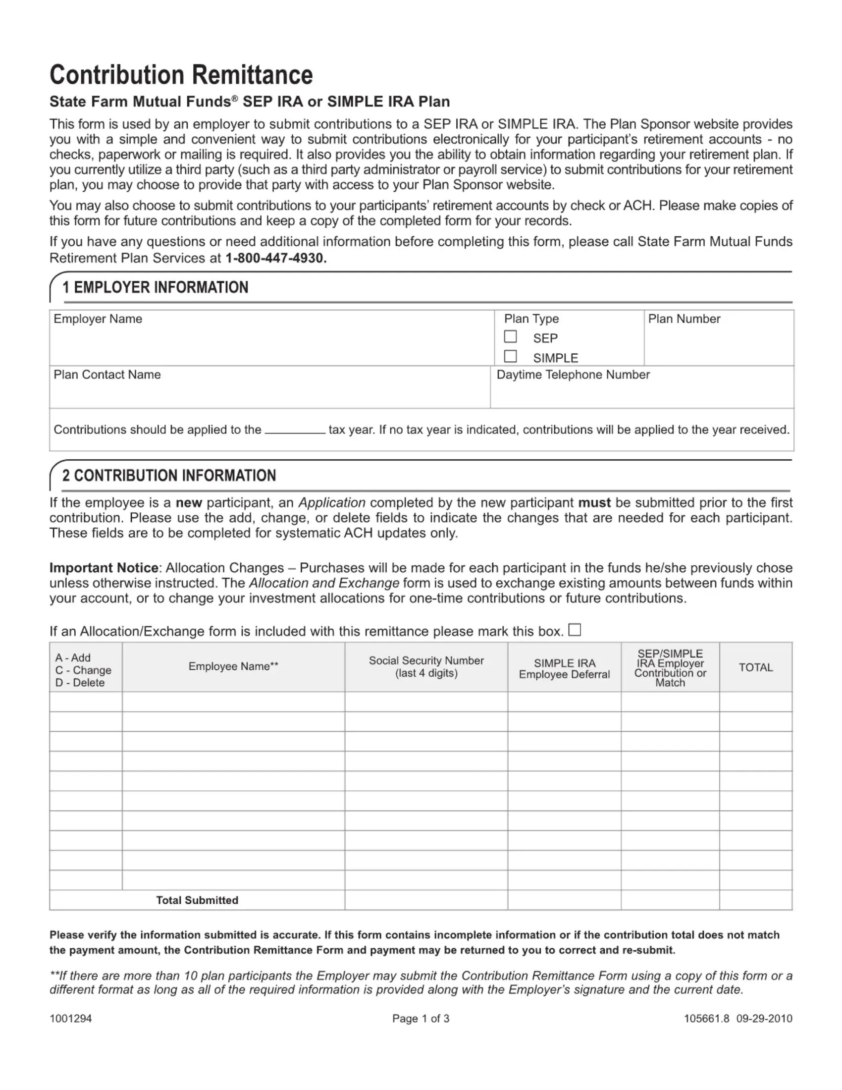 Contribution Remittance Form ≡ Fill Out Printable PDF Forms Online