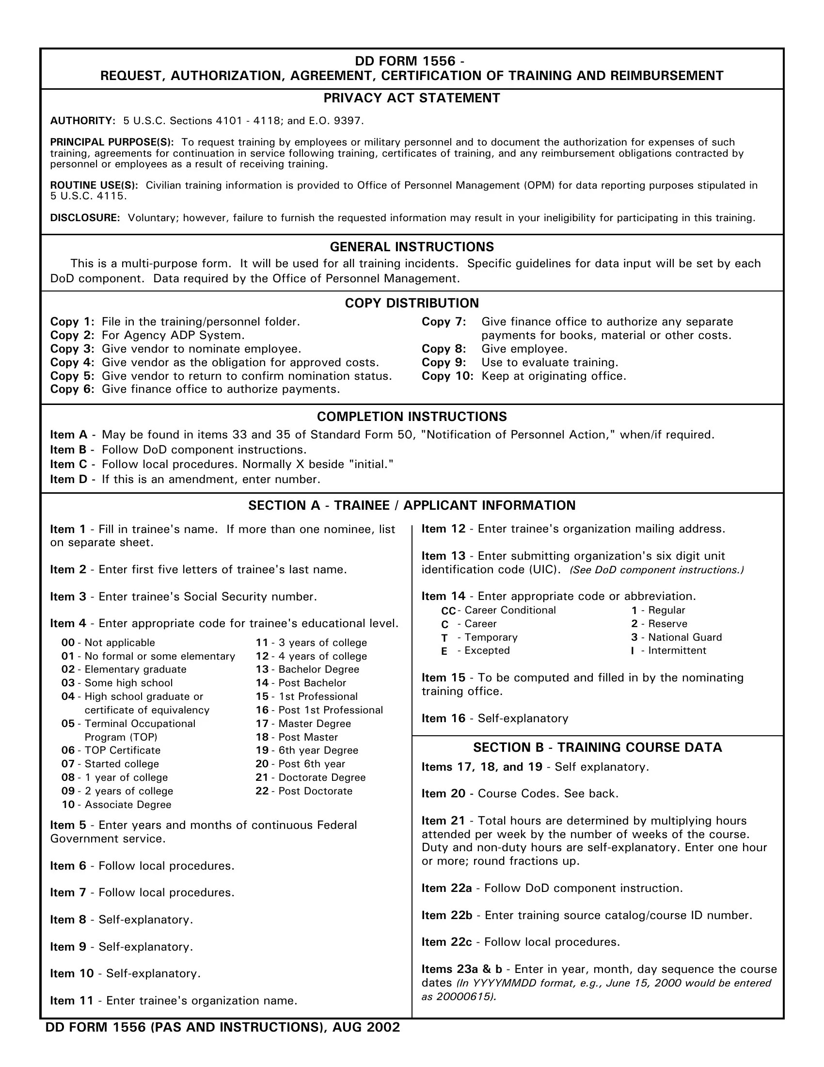 U.S. Government PDF Forms Fillable and Printable