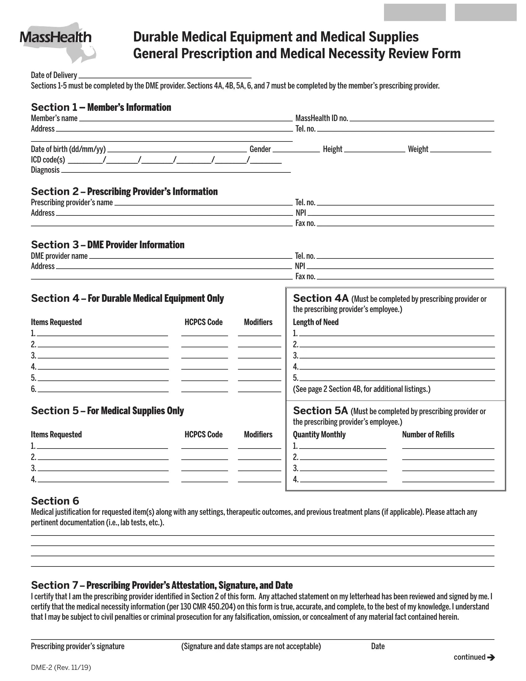 Dme Form ≡ Fill Out Printable PDF Forms Online