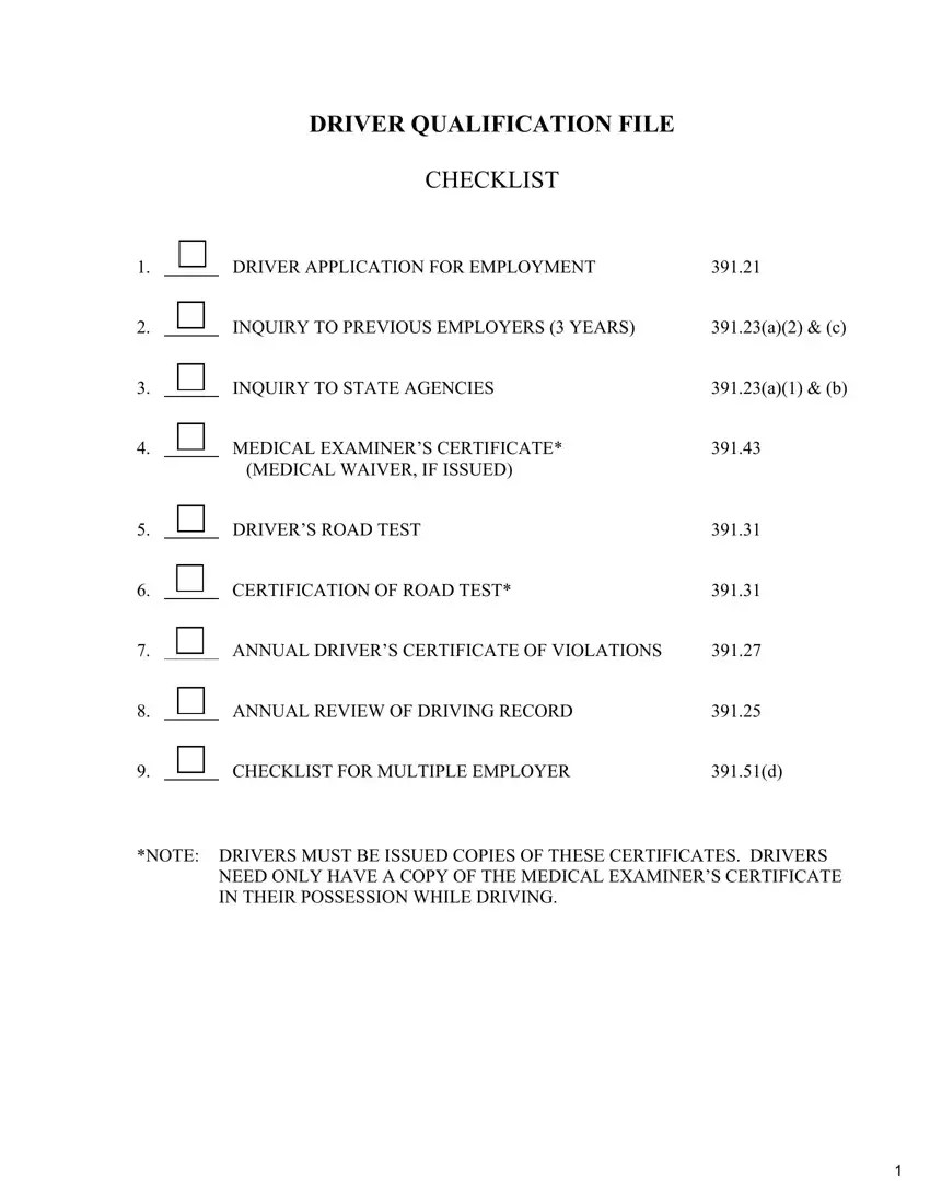 Driver Qualification Form ≡ Fill Out Printable PDF Forms Online
