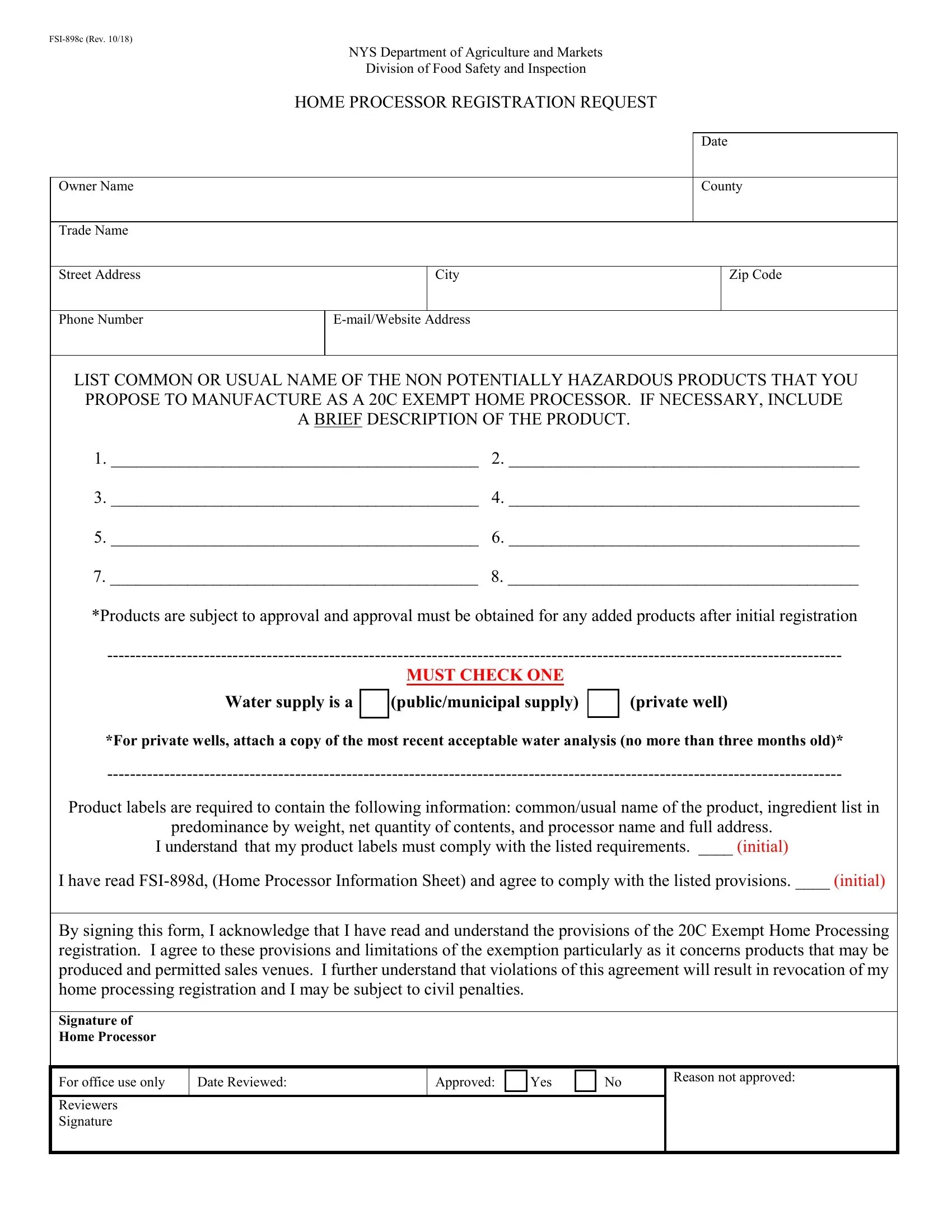 Form Fsi 898C ≡ Fill Out Printable PDF Forms Online