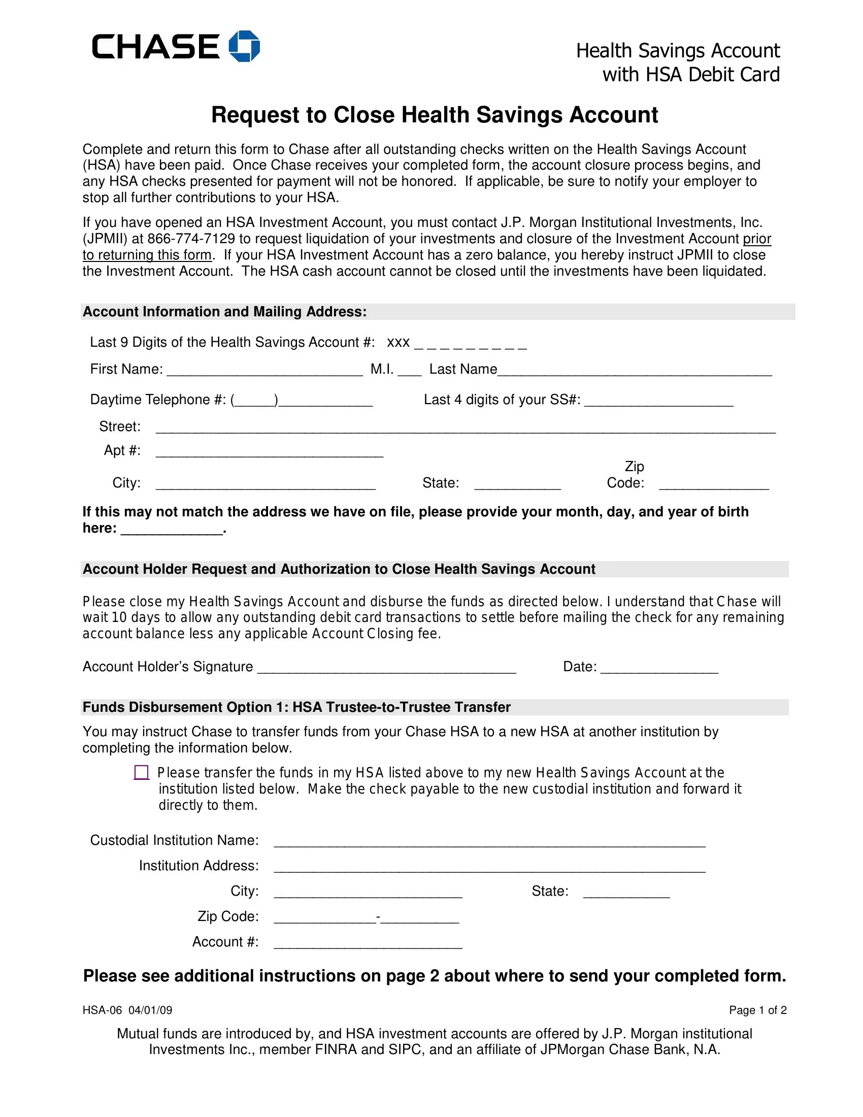 Form Hsa 06 ≡ Fill Out Printable PDF Forms Online
