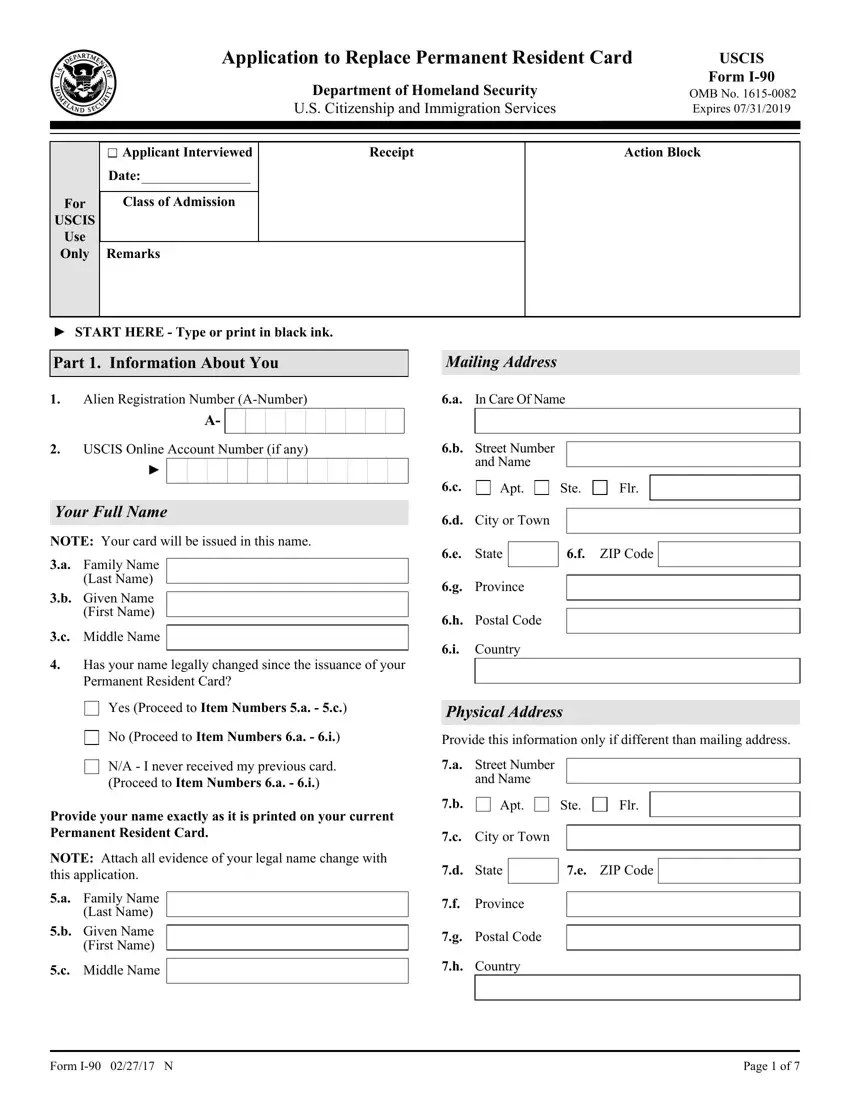 Form I 90 ≡ Fill Out Printable PDF Forms Online