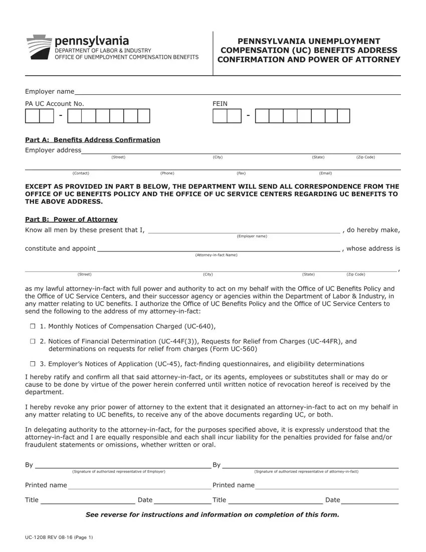 Form Uc 1208 ≡ Fill Out Printable PDF Forms Online