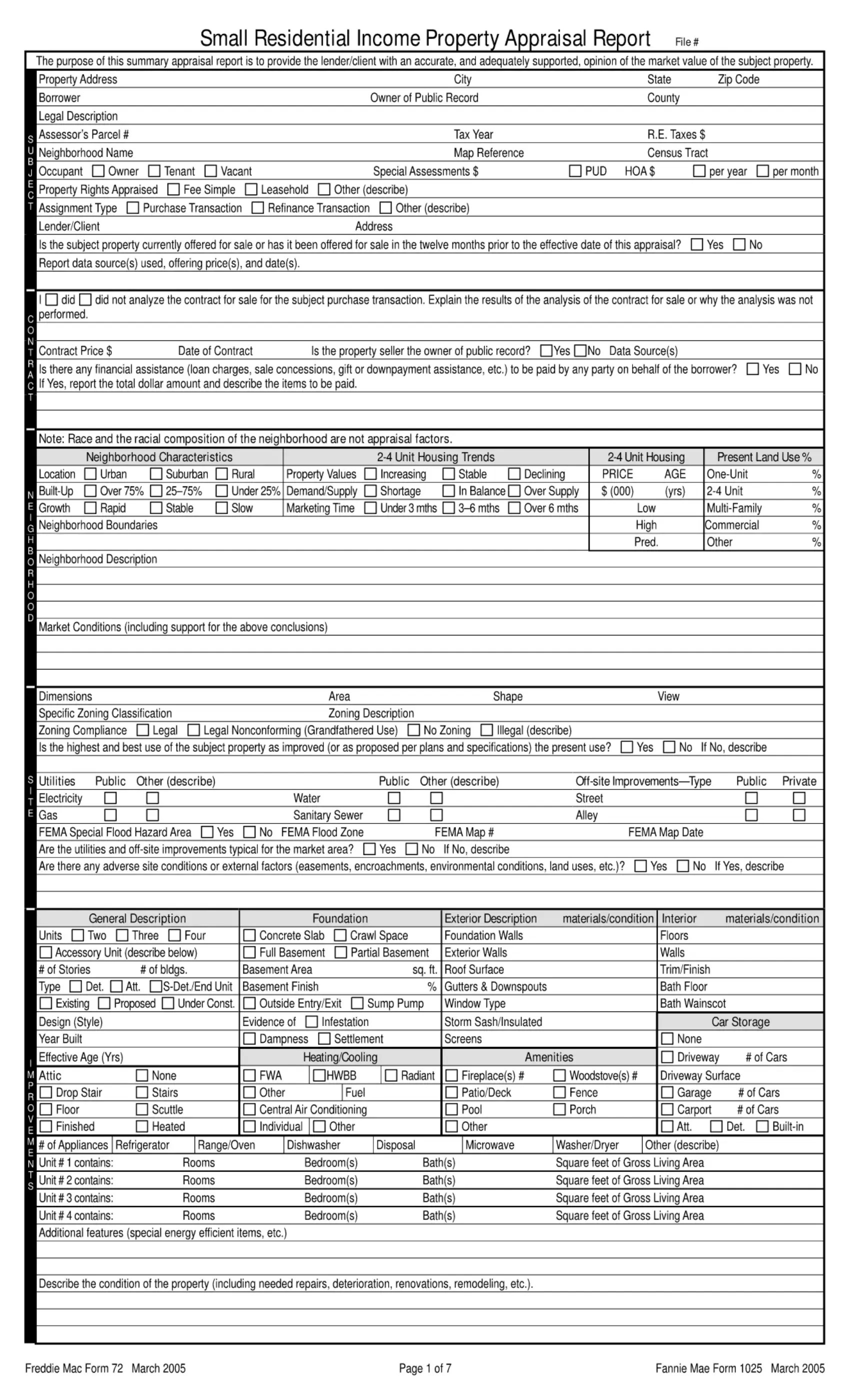Freddie Mac Form 72 ≡ Fill Out Printable PDF Forms Online