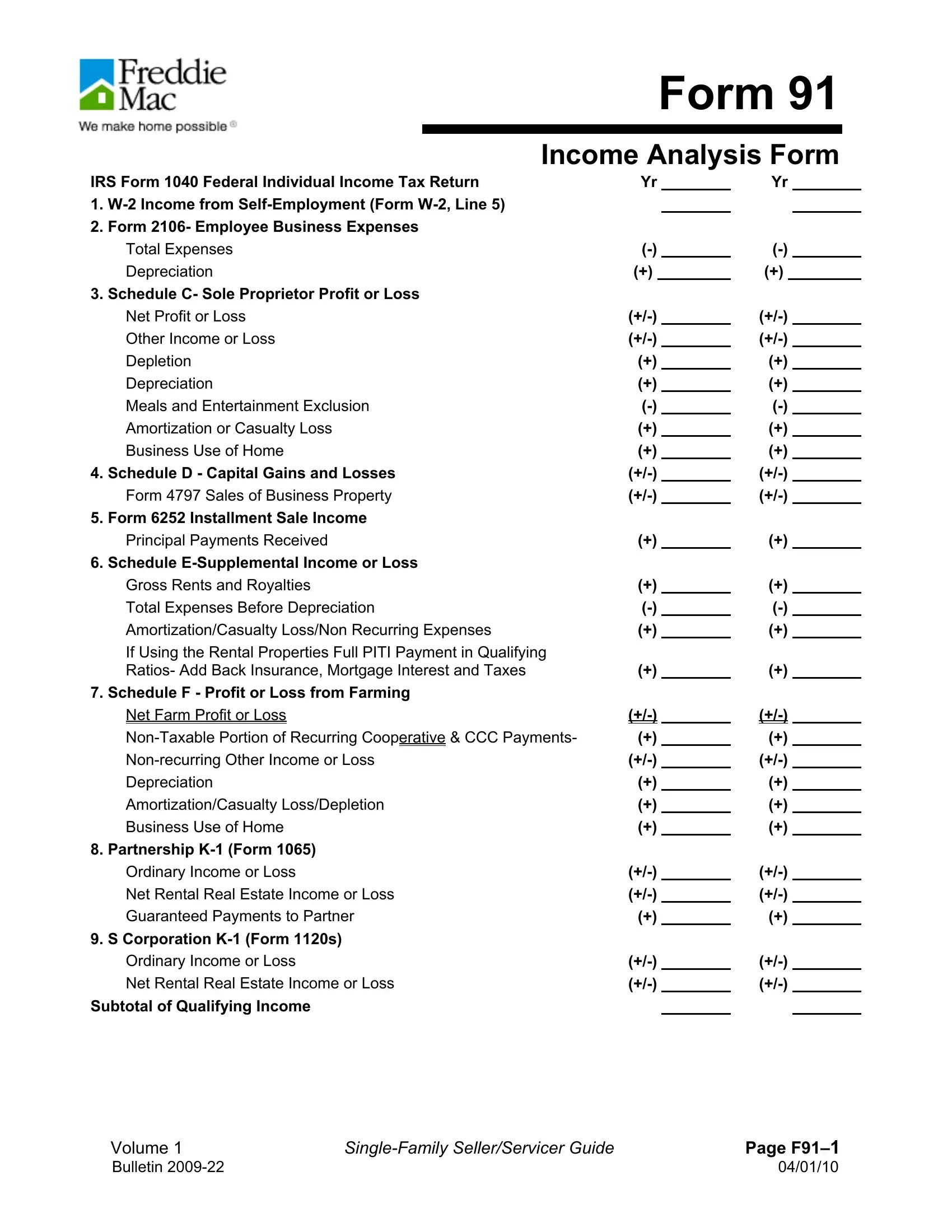 Freddie Mac Form 91 ≡ Fill Out Printable PDF Forms Online