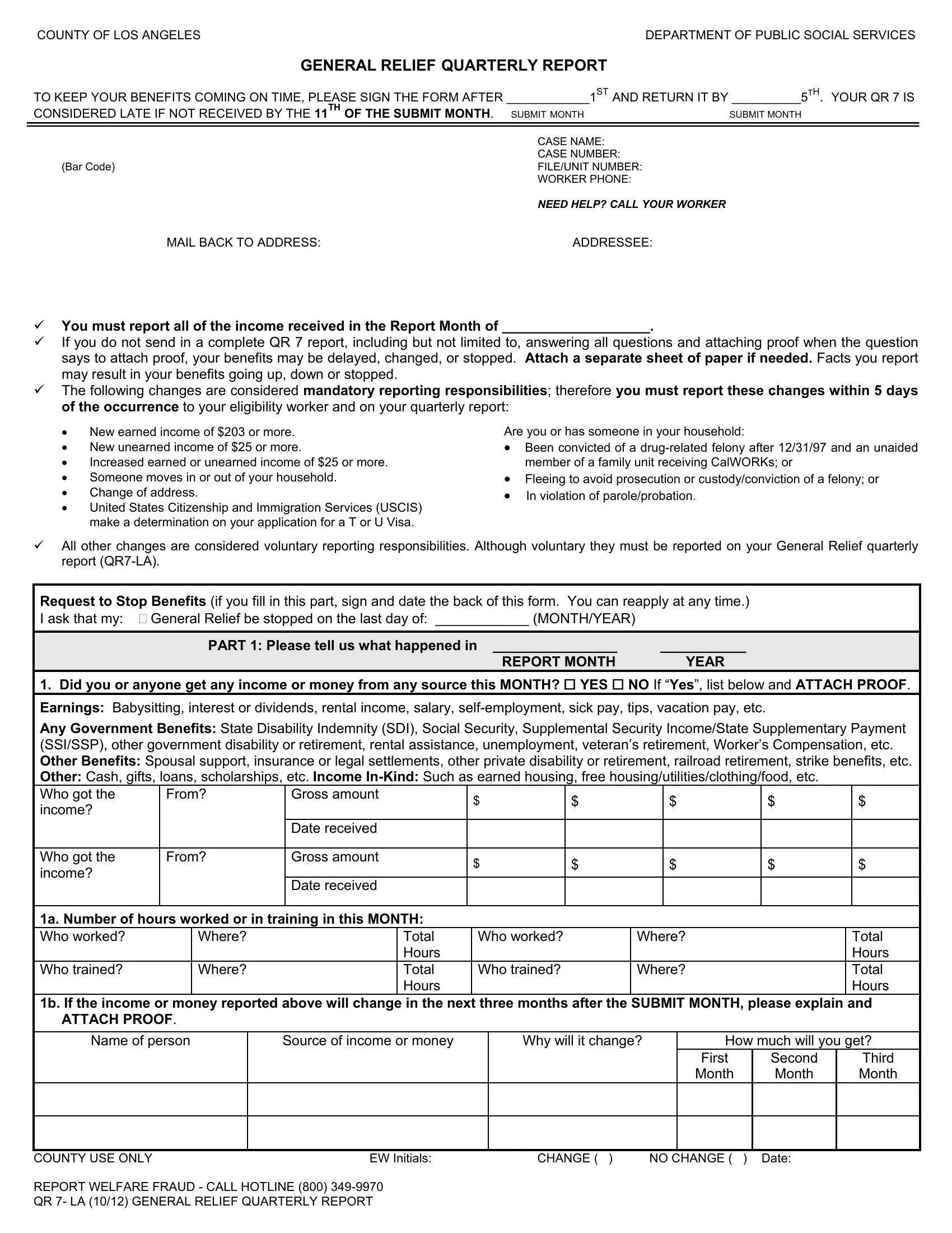 Report Template PDF Forms Fillable and Printable
