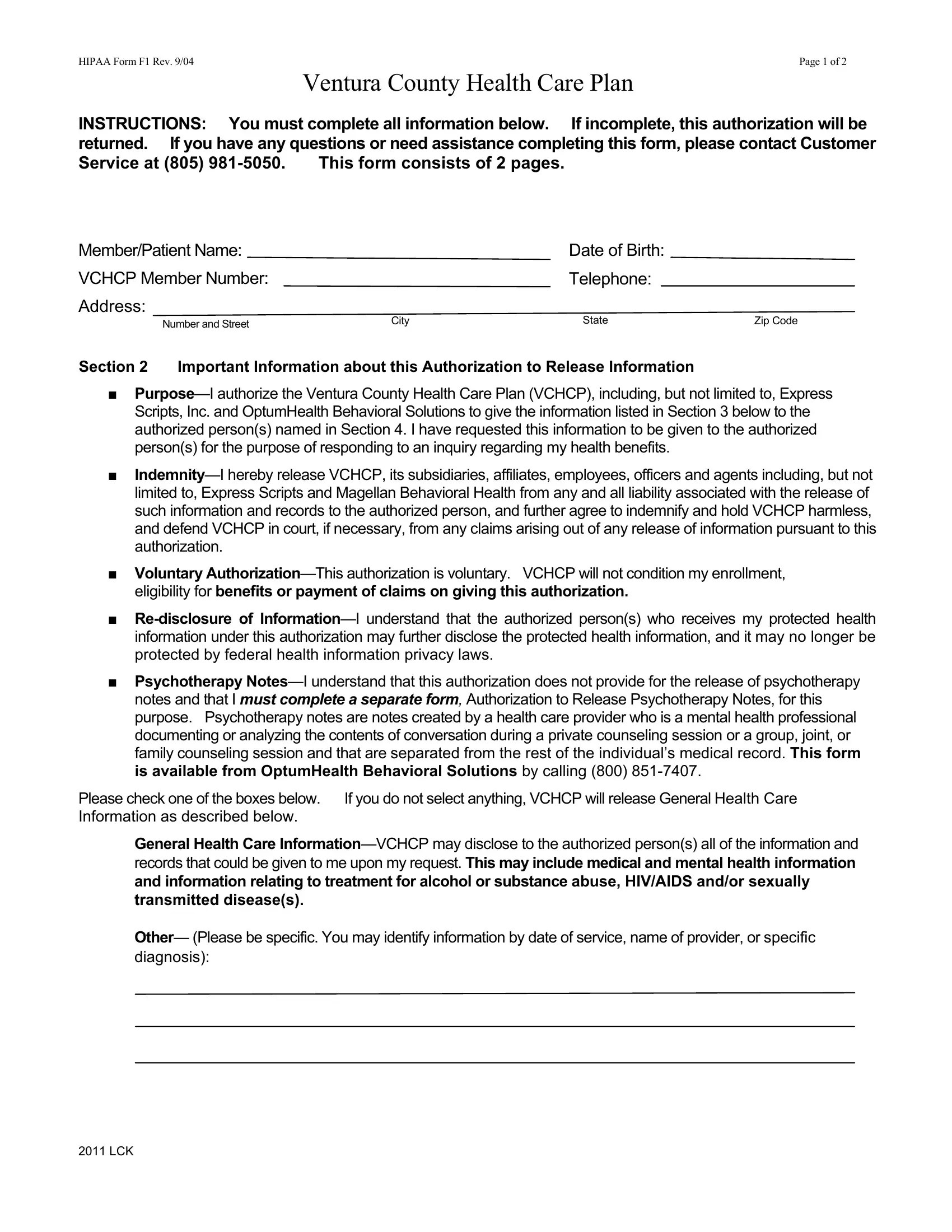 Hipaa Form F1 ≡ Fill Out Printable PDF Forms Online