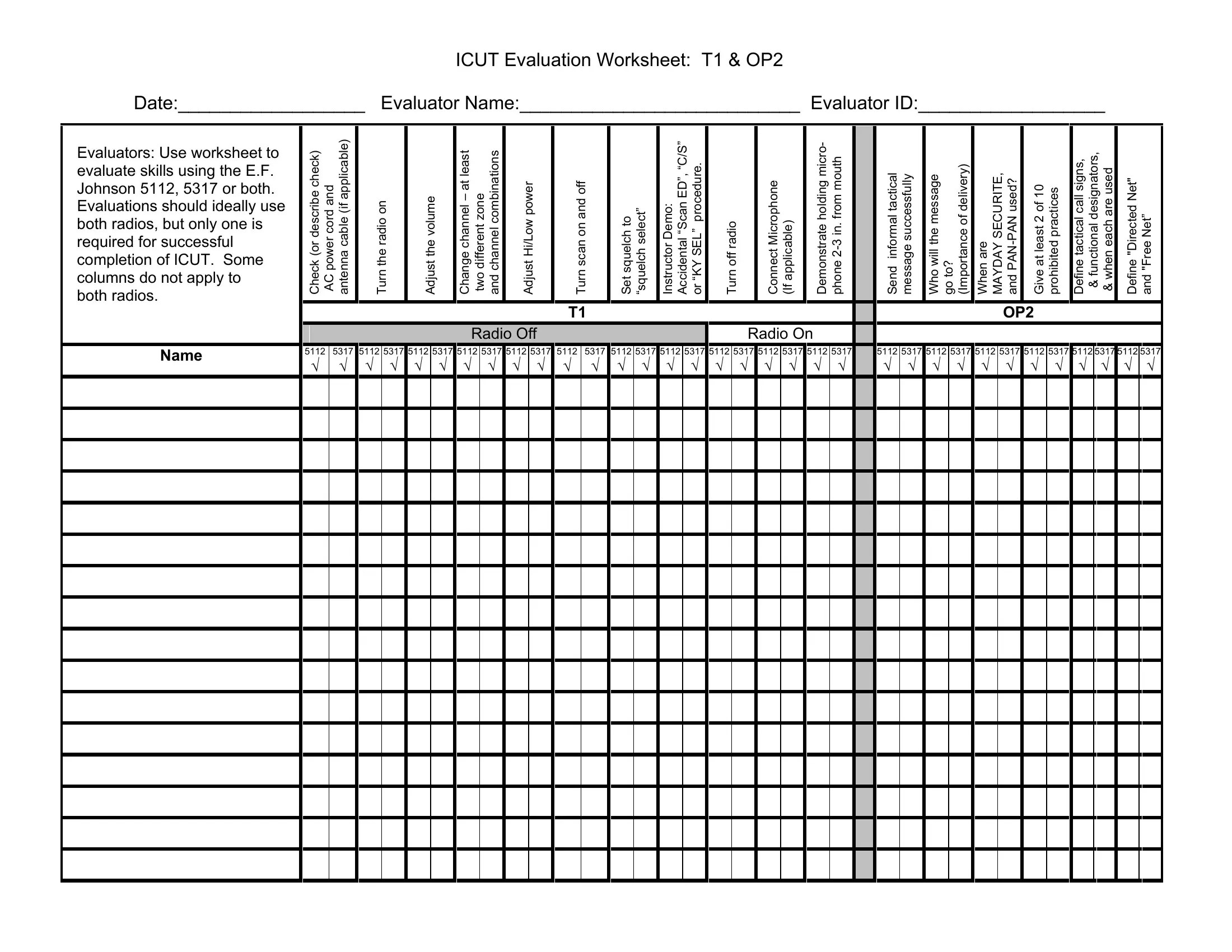 Icut Evaluation Worksheet Form ≡ Fill Out Printable PDF Forms Online