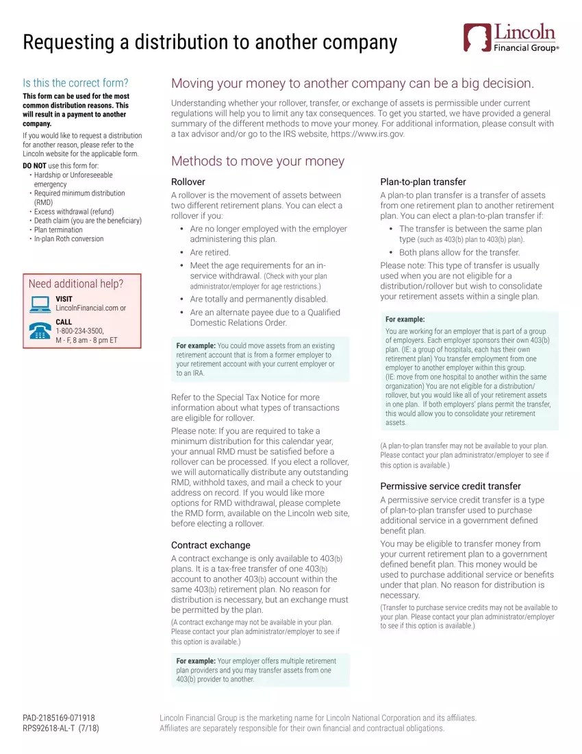 Lincoln Request Distribution ≡ Fill Out Printable PDF Forms Online