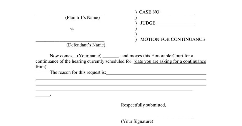 Motion For Continuance Form ≡ Fill Out Printable PDF Forms Online Motion For Continuance Form ≡ Fill Out Printable PDF Forms Online