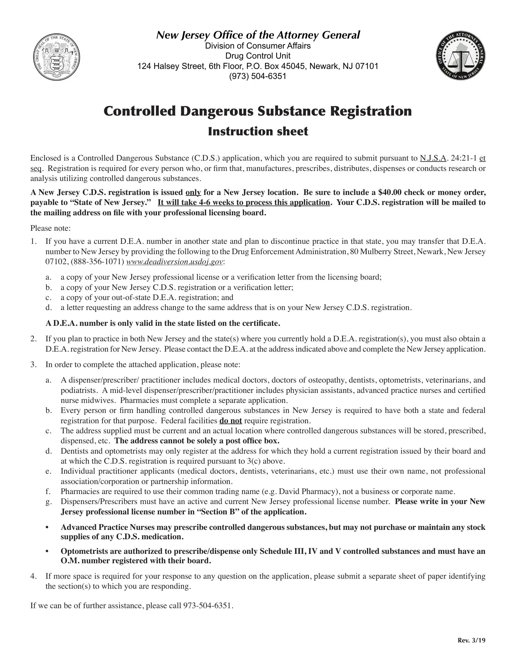 Nj Application Registration PDF Form FormsPal