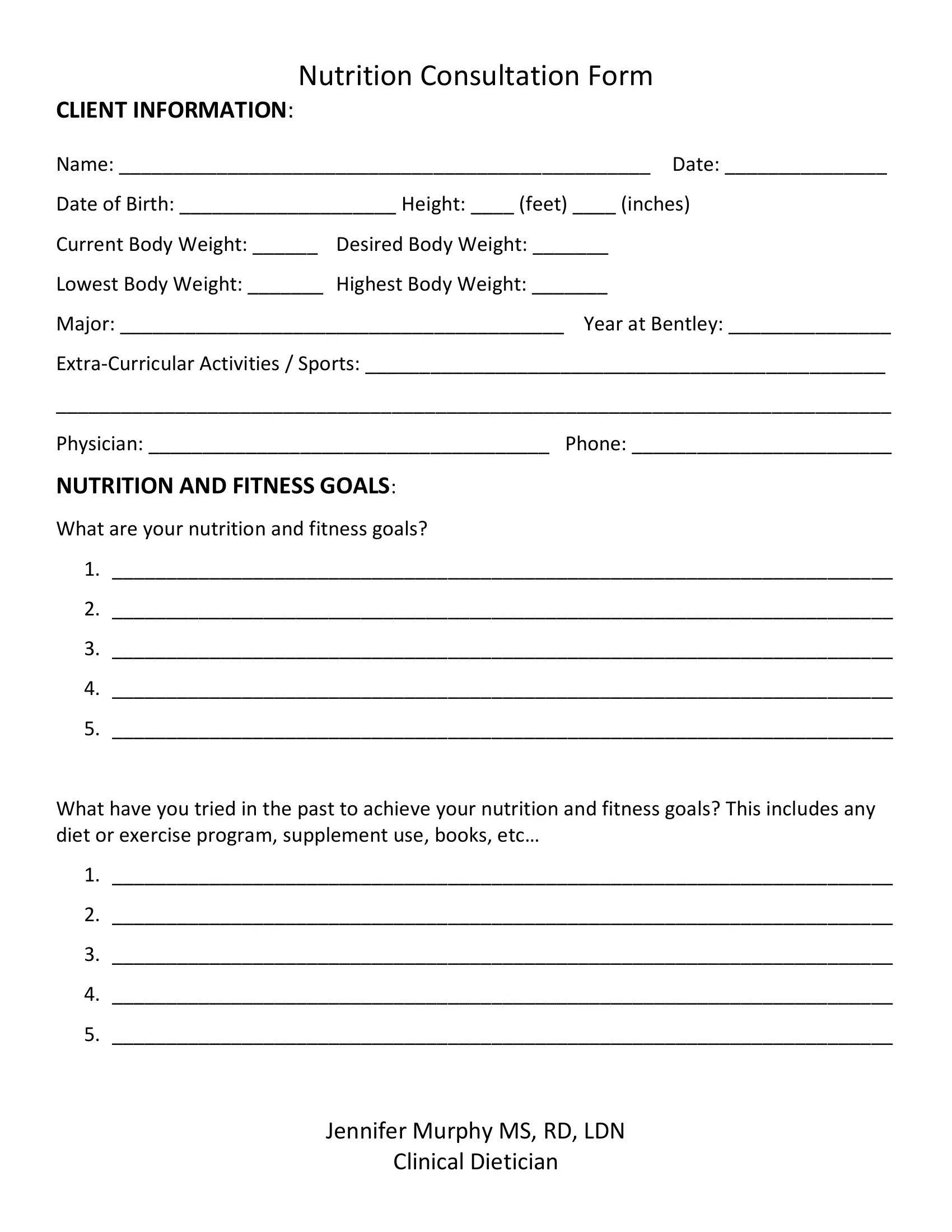 Nutrition Consulation Form ≡ Fill Out Printable PDF Forms Online