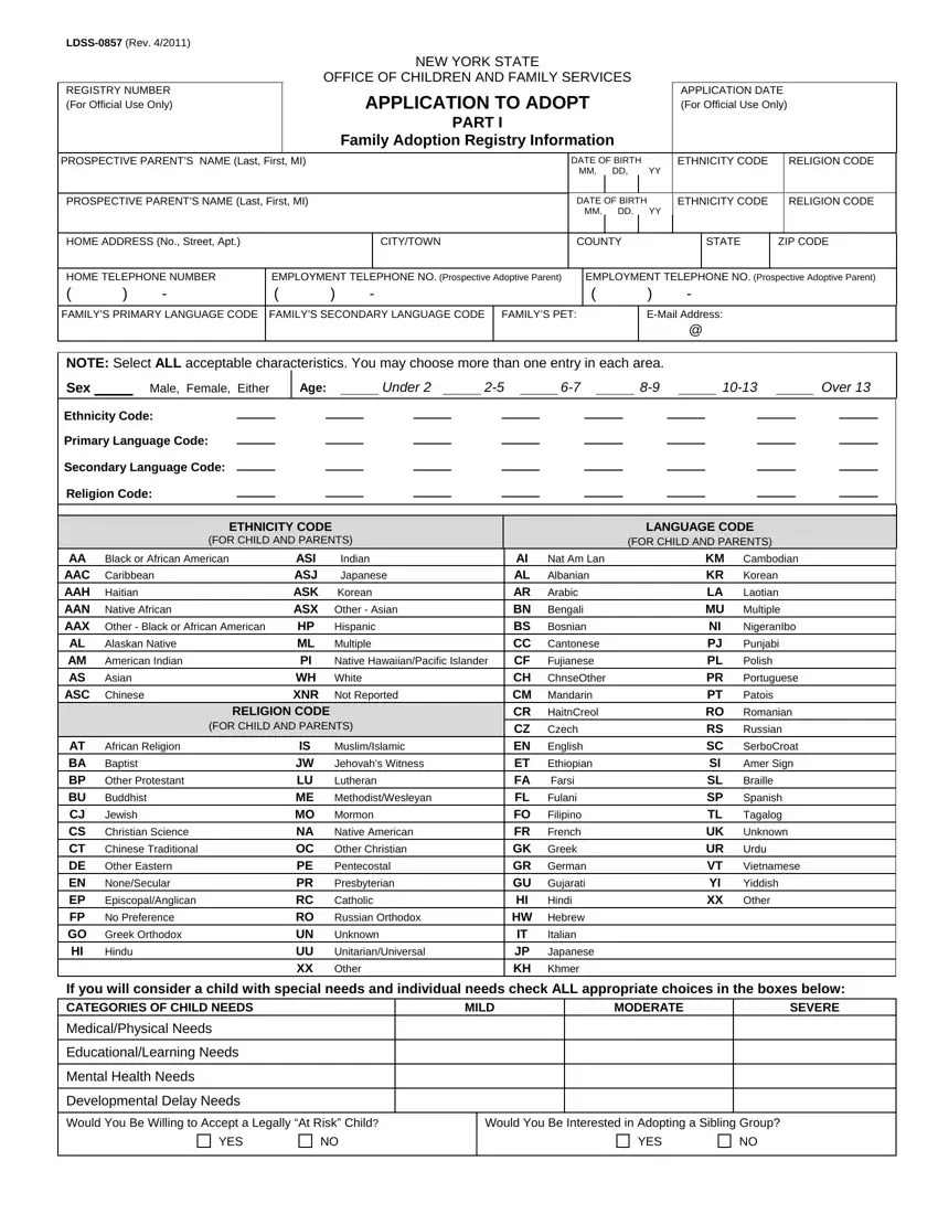 Ny Adoption Form ≡ Fill Out Printable PDF Forms Online