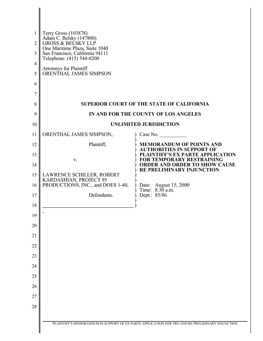 Points And Authorities Template PDF Form FormsPal