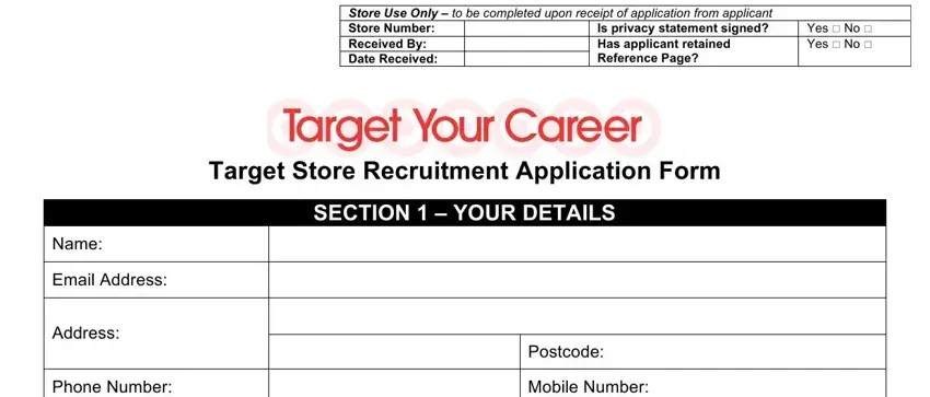 Target Application Form ≡ Fill Out Printable PDF Forms Online