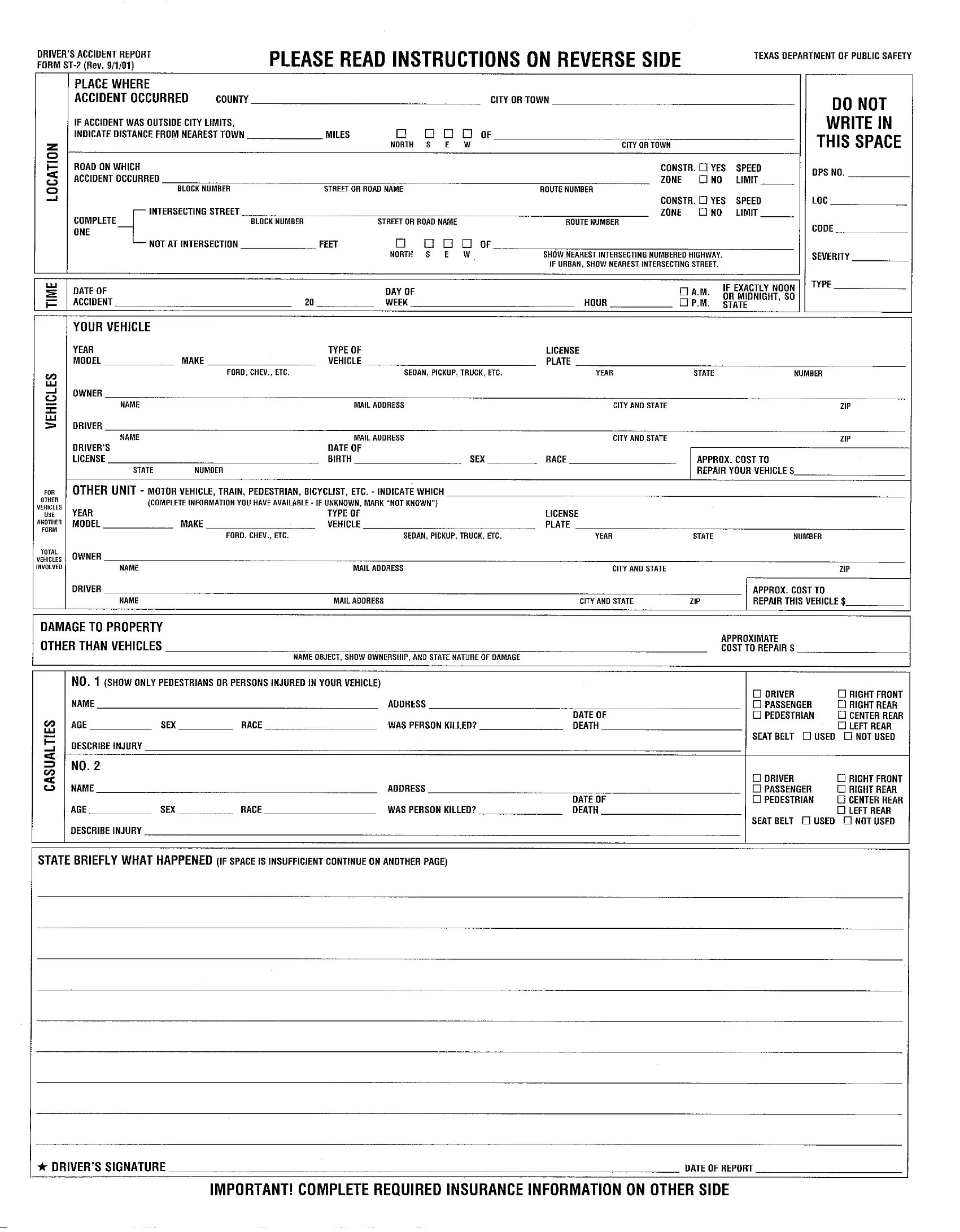 Texas Form St 2 ≡ Fill Out Printable PDF Forms Online