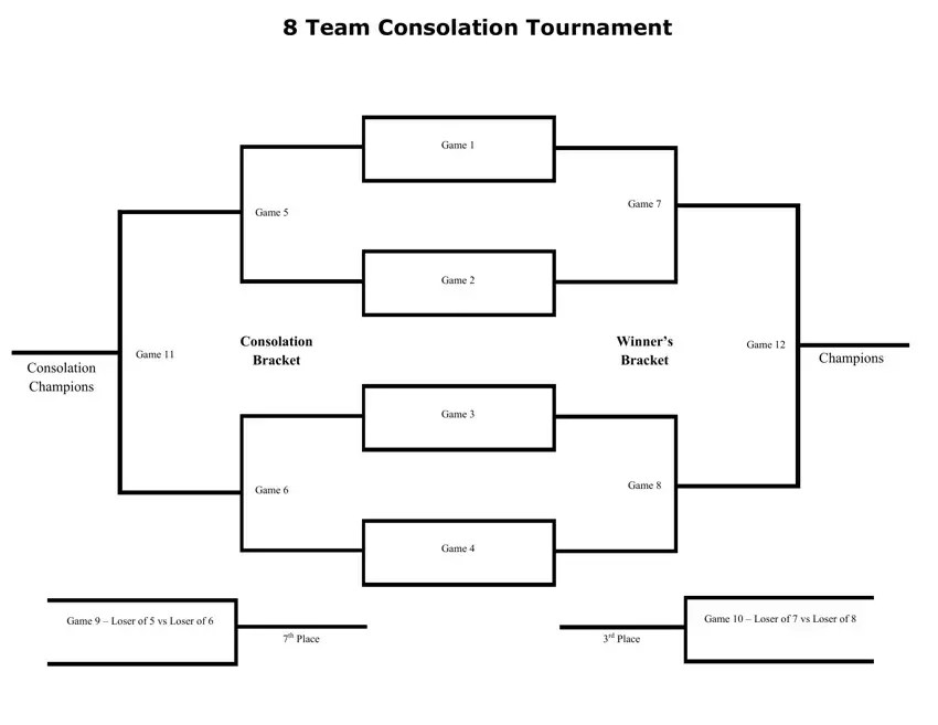 Tournament Consolation Bracket ≡ Fill Out Printable PDF Forms Online