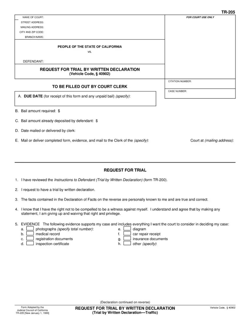 Tr 205 Form ≡ Fill Out Printable PDF Forms Online