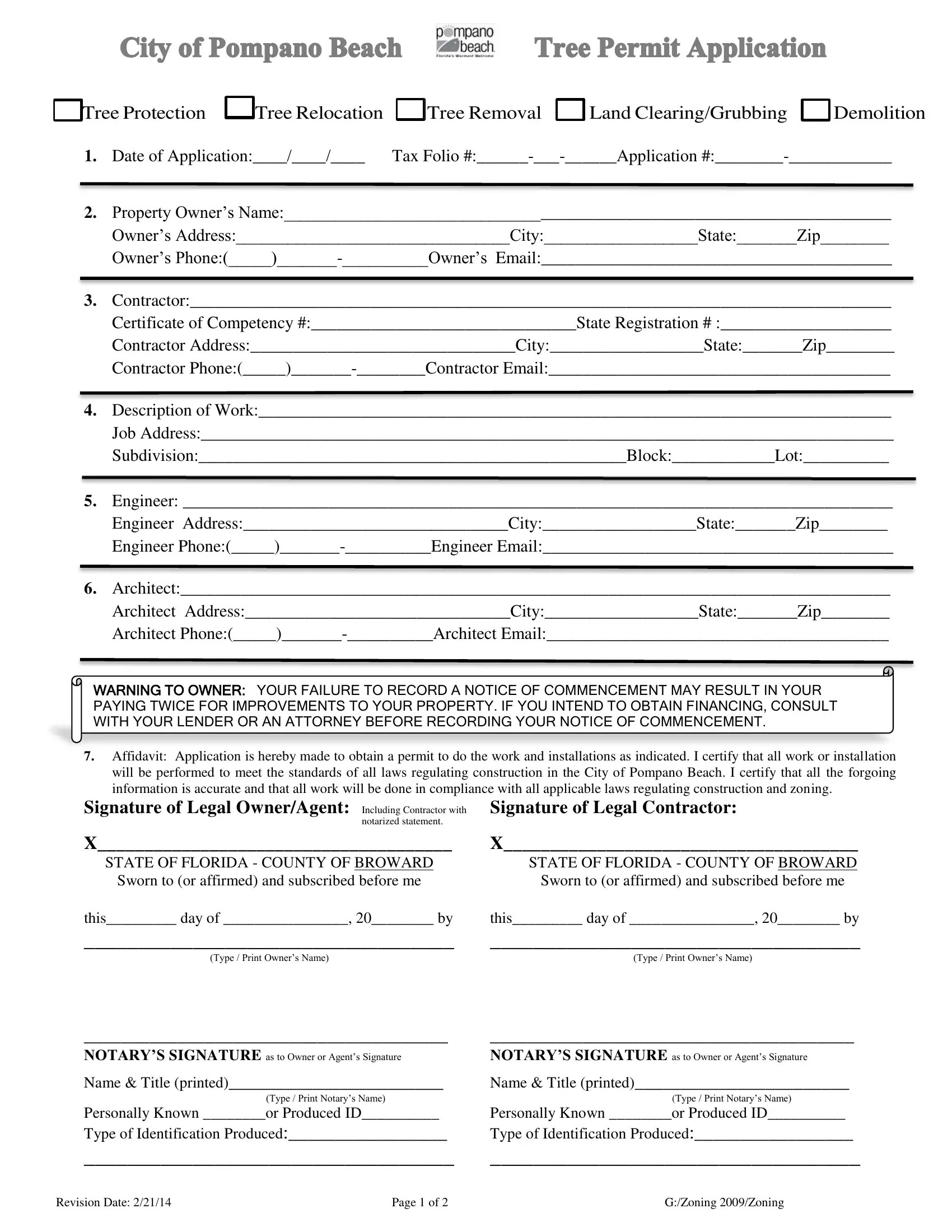 Tree Permit Application Form ≡ Fill Out Printable PDF Forms Online