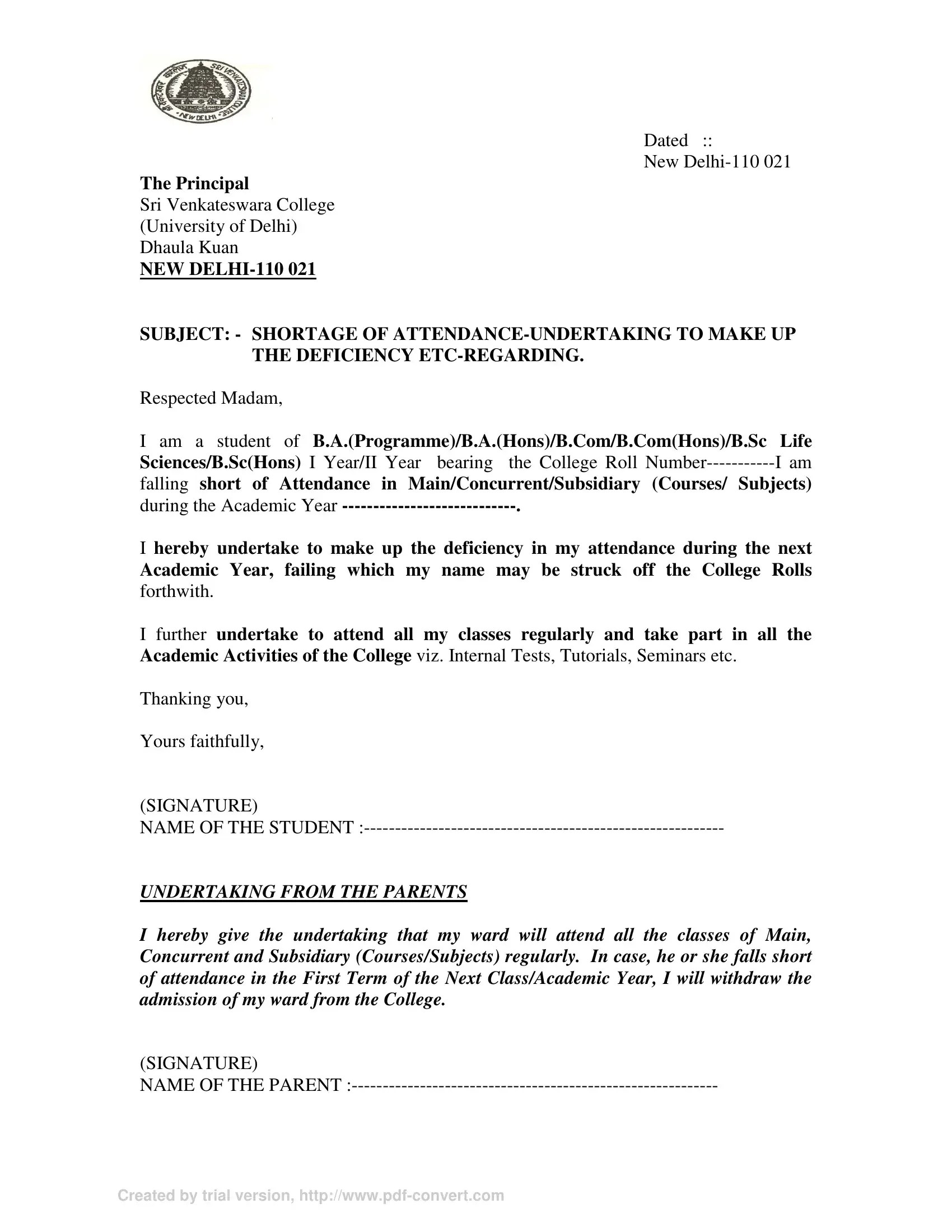 Undertaking Application Form ≡ Fill Out Printable PDF Forms Online