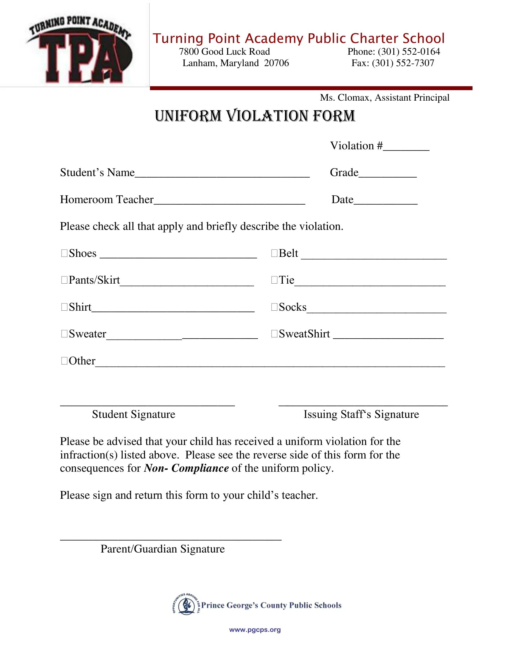Uniform Violation Form ≡ Fill Out Printable PDF Forms Online
