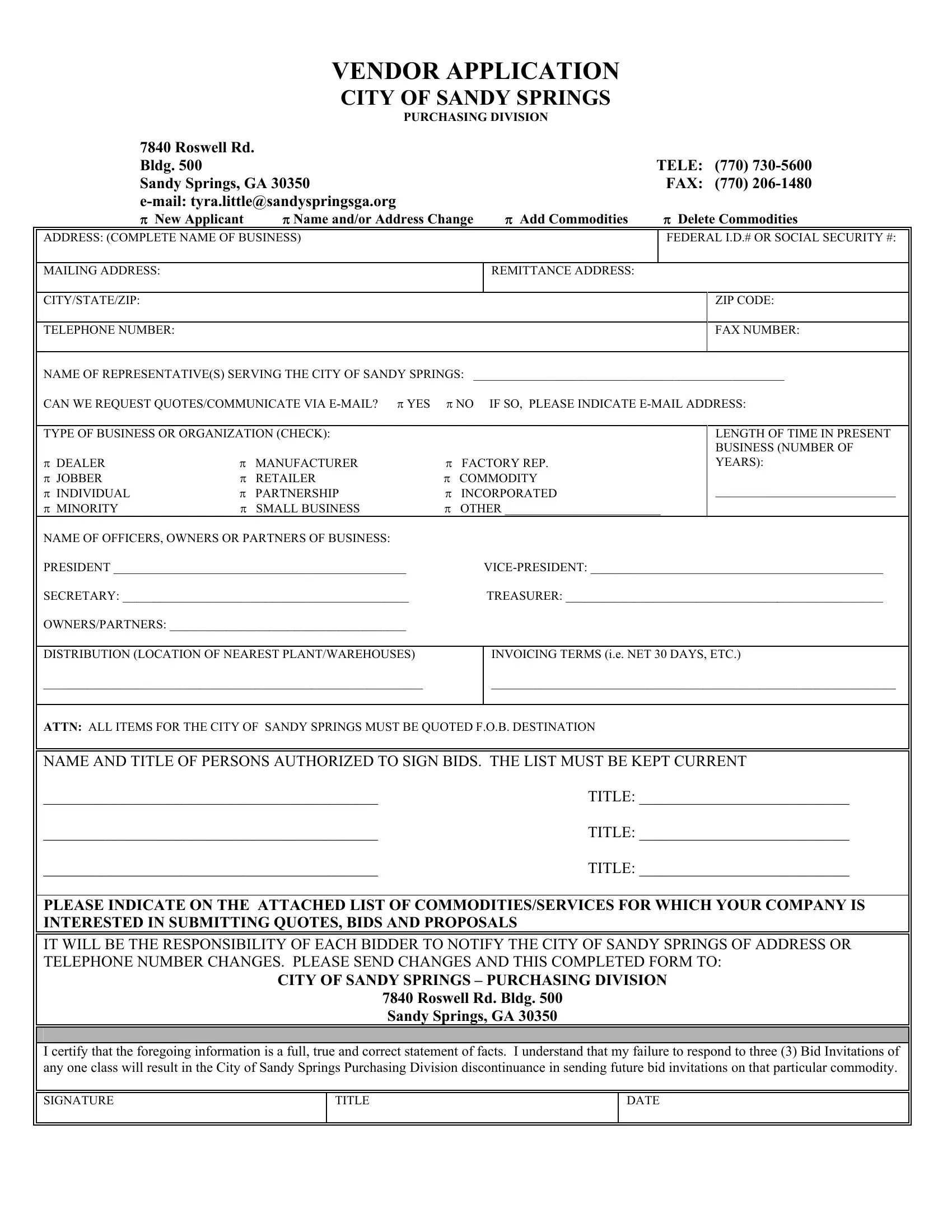Vendor Application Form ≡ Fill Out Printable PDF Forms Online
