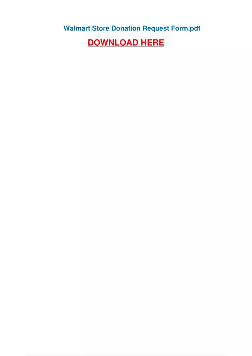 Walmart Donation Request ≡ Fill Out Printable PDF Forms Online