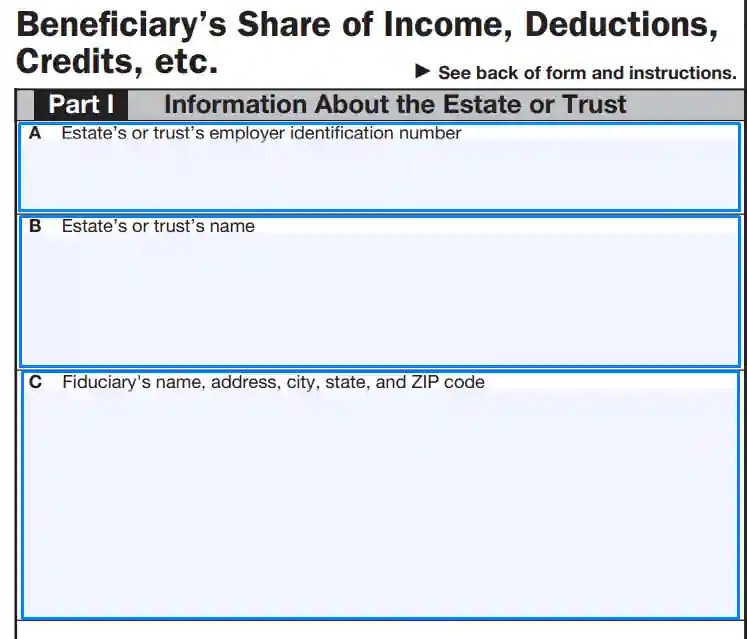 IRS Schedule K1 Form 1041 ≡ Fill Out Printable PDF Forms Online