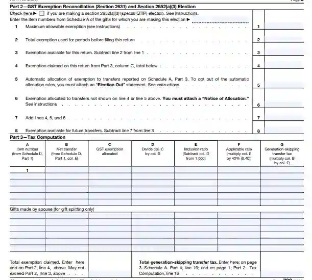 IRS Form 709 ≡ Fill Out Printable PDF Forms Online IRS Form 709 ≡ Fill Out Printable PDF Forms Online