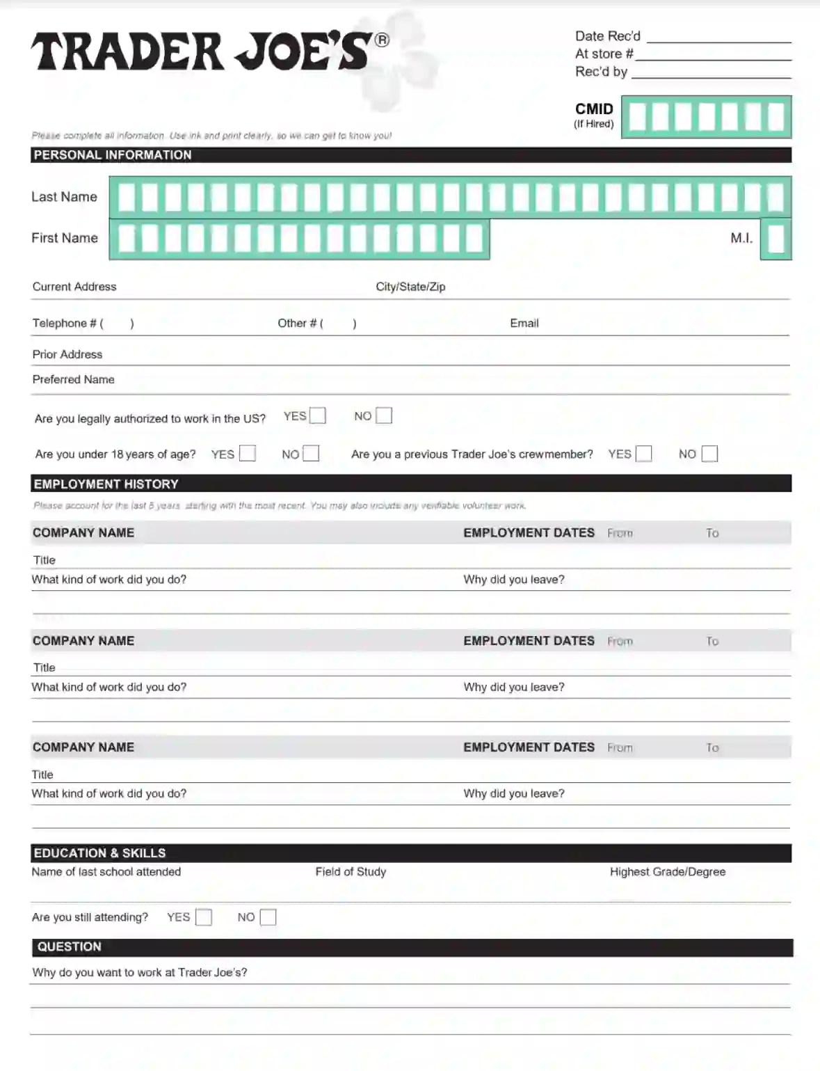 crew member job description trader joe's Rutha Spradlin