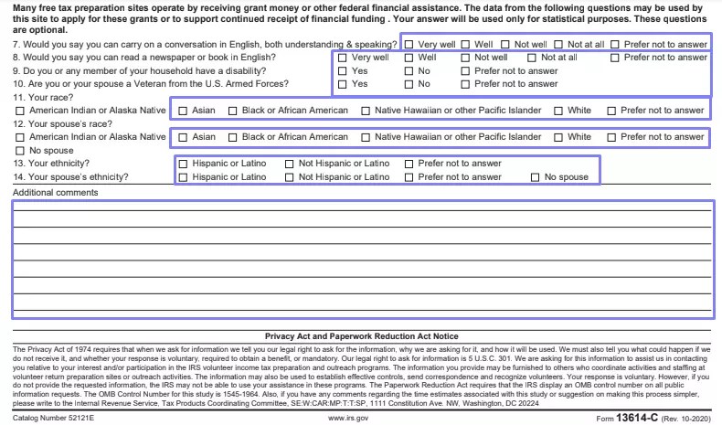 IRS Form 13614C ≡ Fill Out Printable PDF Forms Online IRS Form 13614C ≡ Fill Out Printable PDF Forms Online