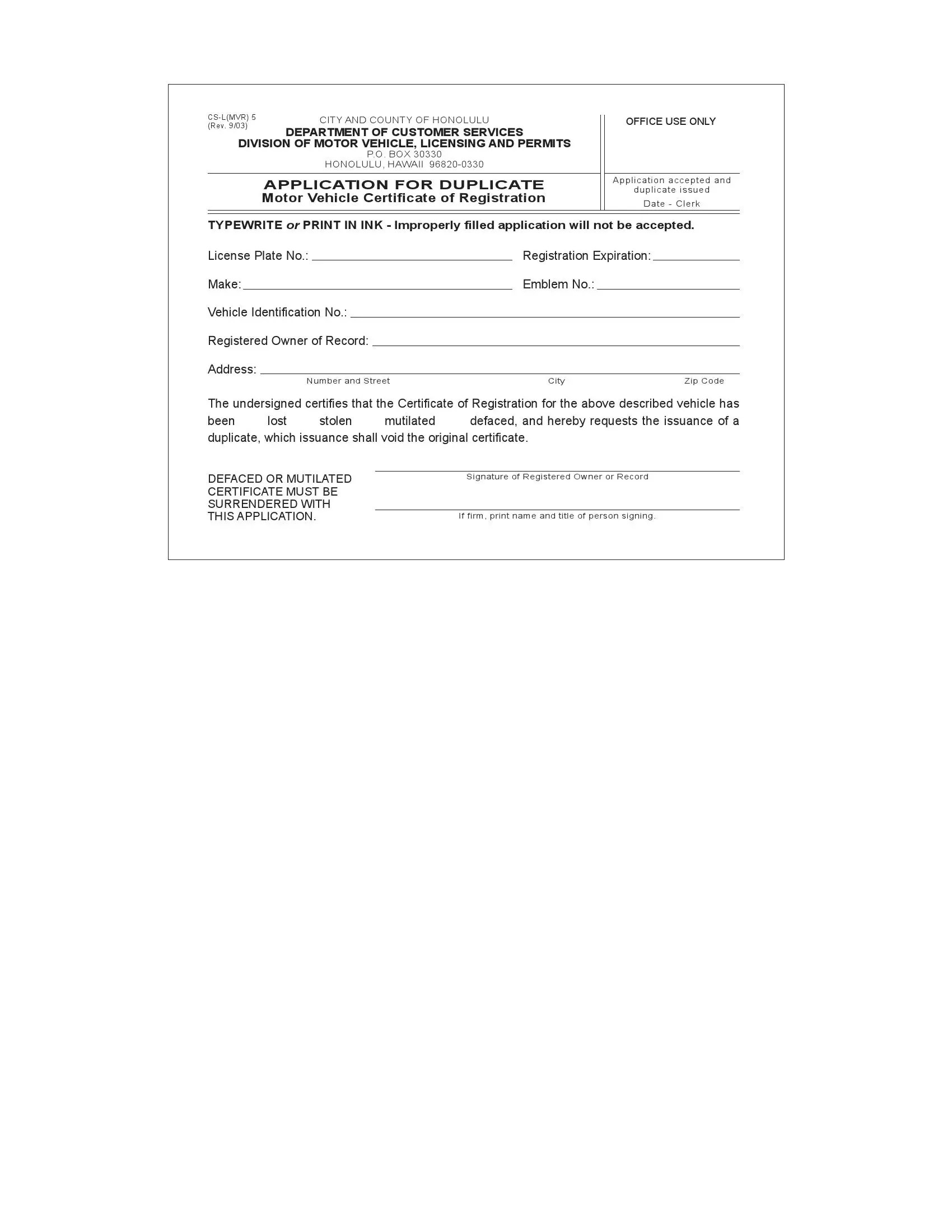 Free Hawaii Bill of Sale Forms (PDF) FormsPal
