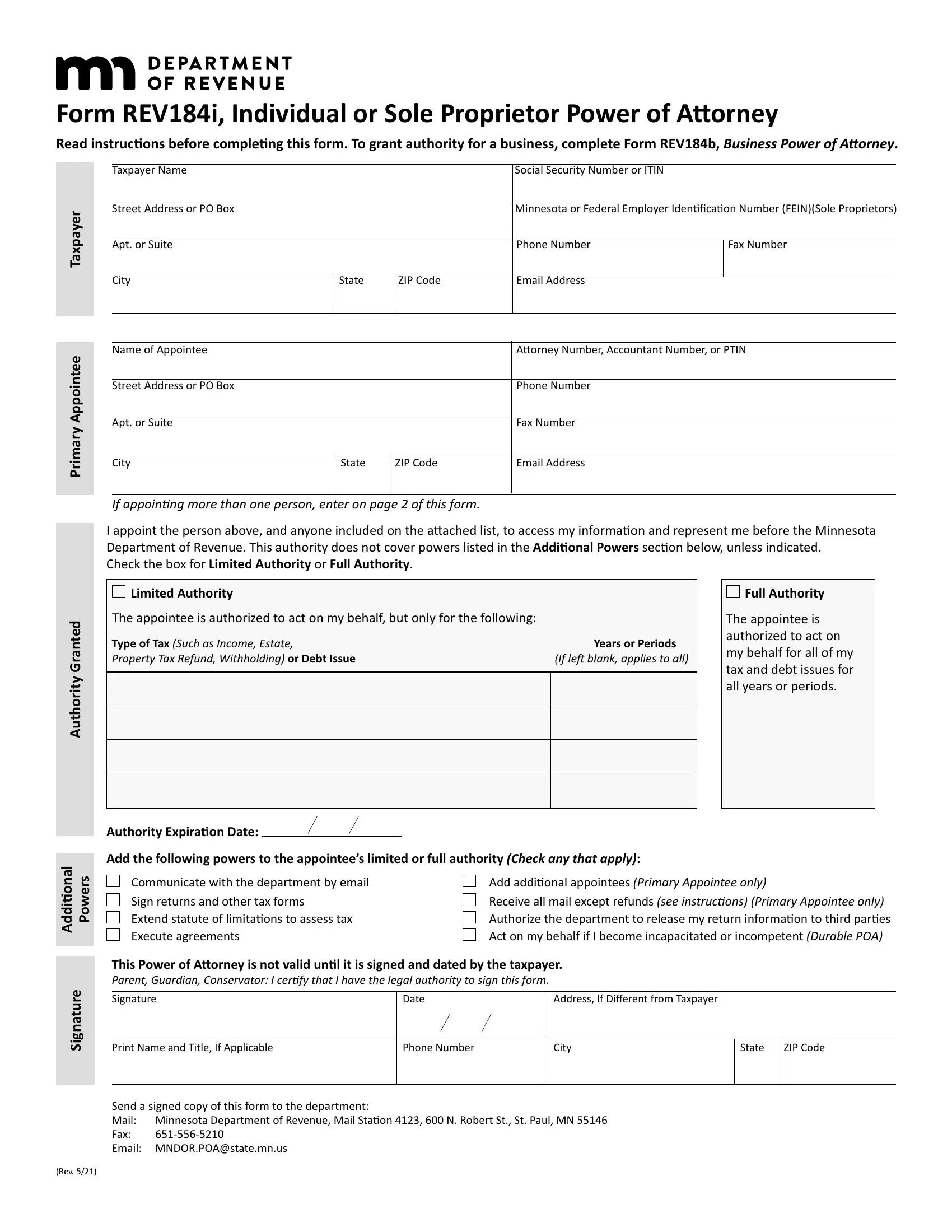 Free Minnesota Power of Attorney (POA) Forms [PDF & DOC] FormsPal