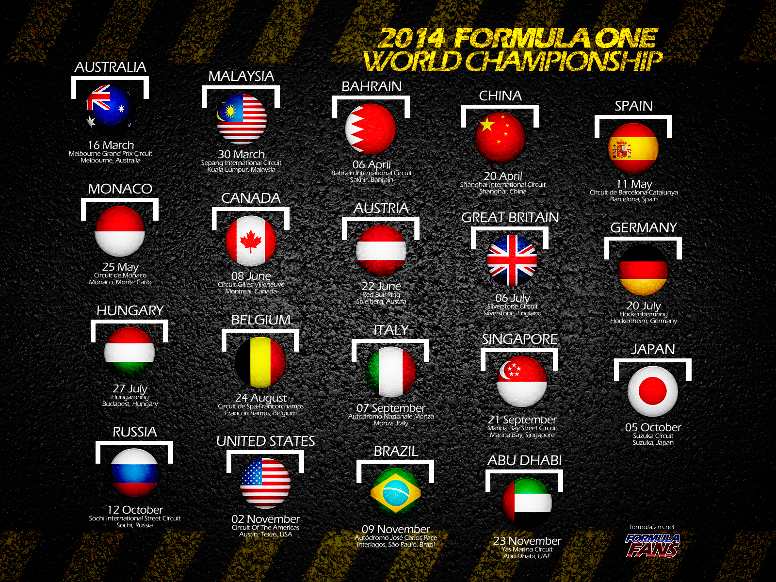 Motorsport Calendar Formula Fans