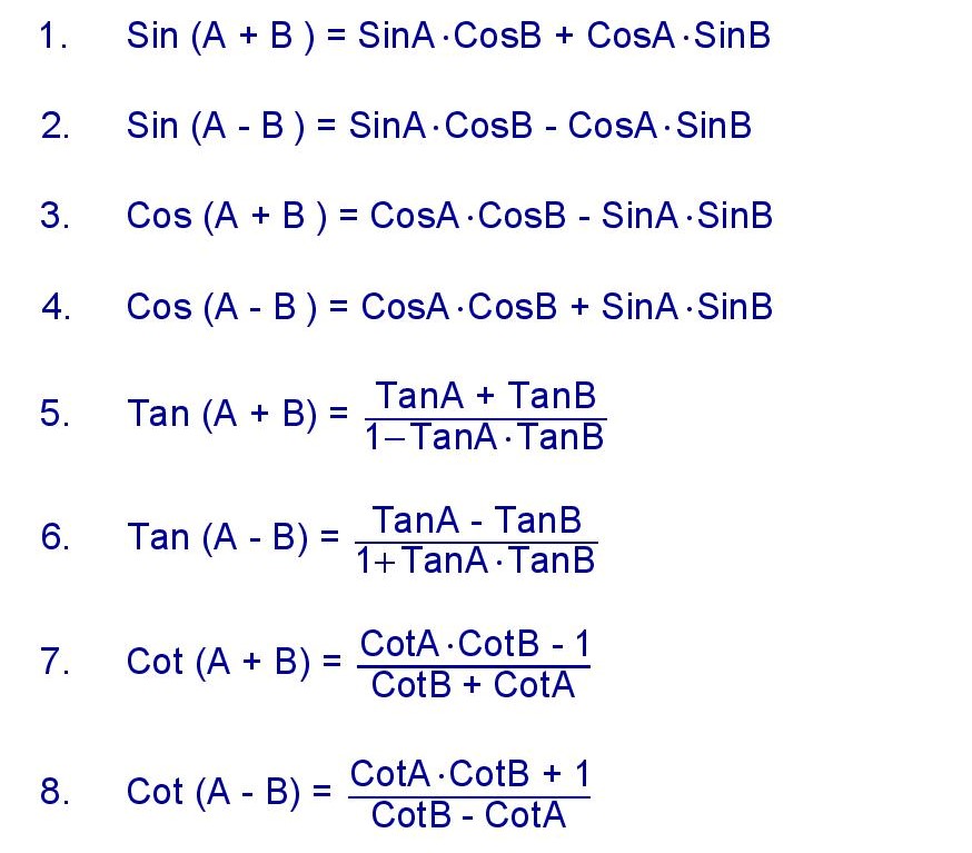 Compound Angle Identities