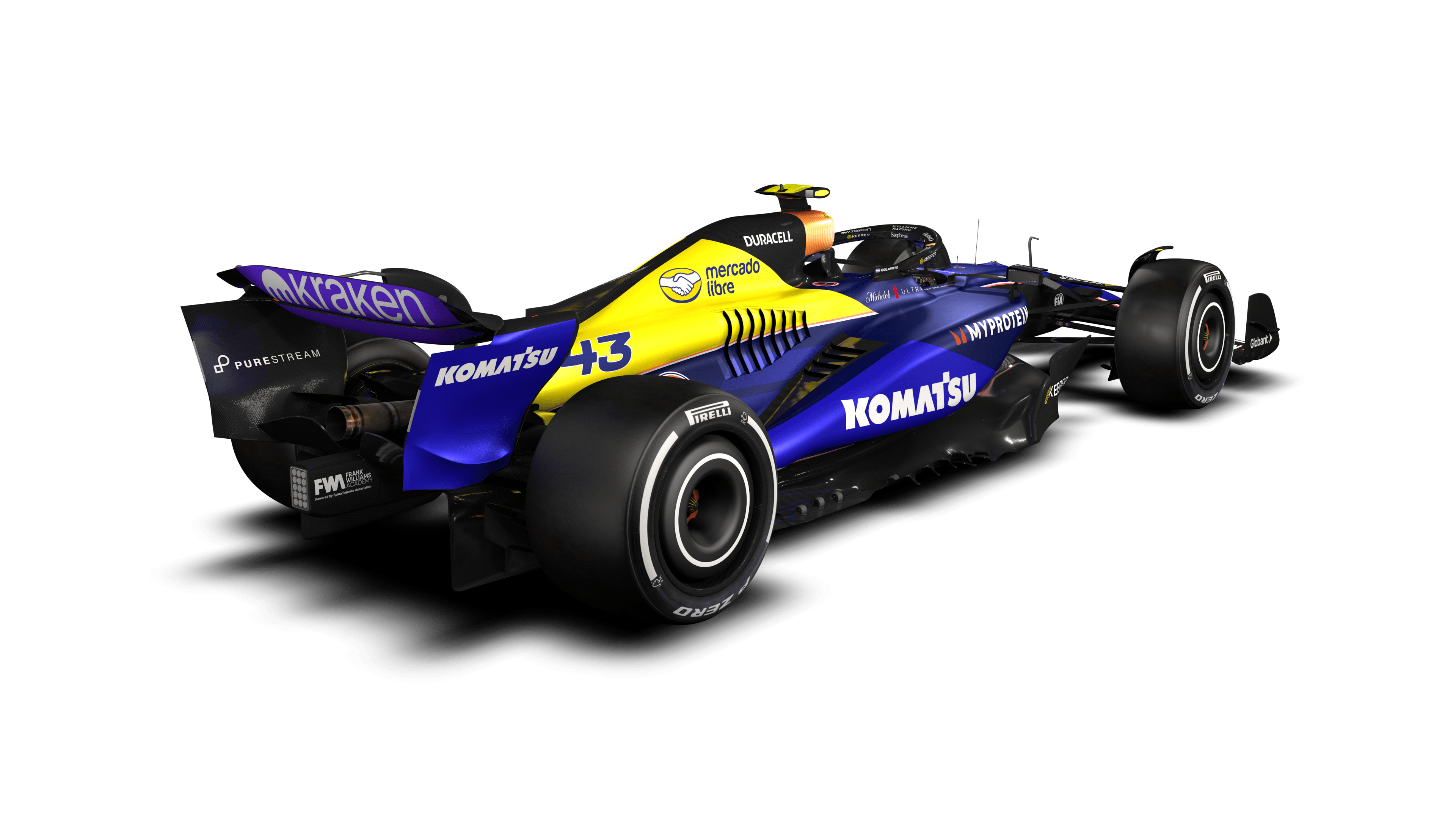 Williams paints engine cover to yellow for F1 races in Mexico, Brazil