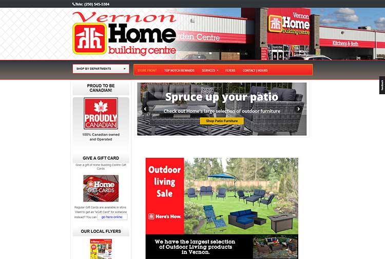 Home Building Centre Vernon Website Design and Development