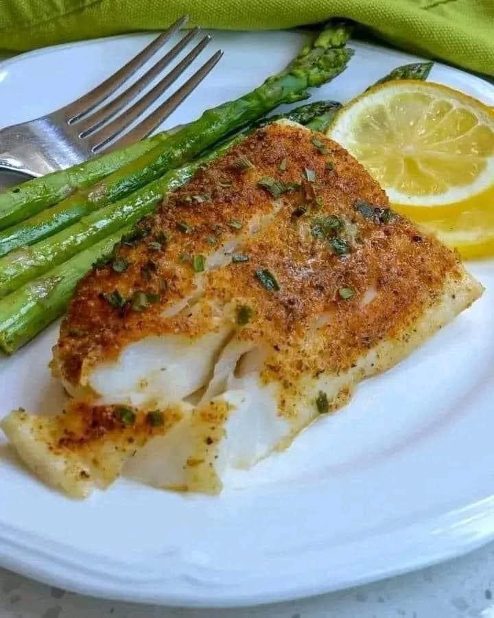 Delicious Lemon Pepper Baked Cod fornei