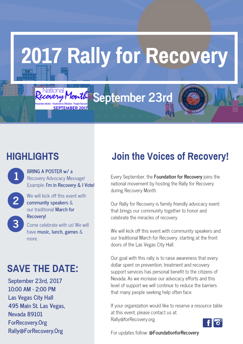 ANNOUNCING 2017 Rally for Recovery Keynote Speaker Jim Hood, Facing