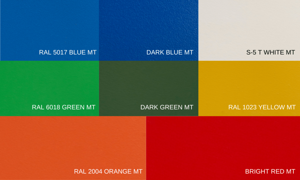 Medium Heat Resistant Powder Coating Colors (300 °F 572 °F)(149 °C