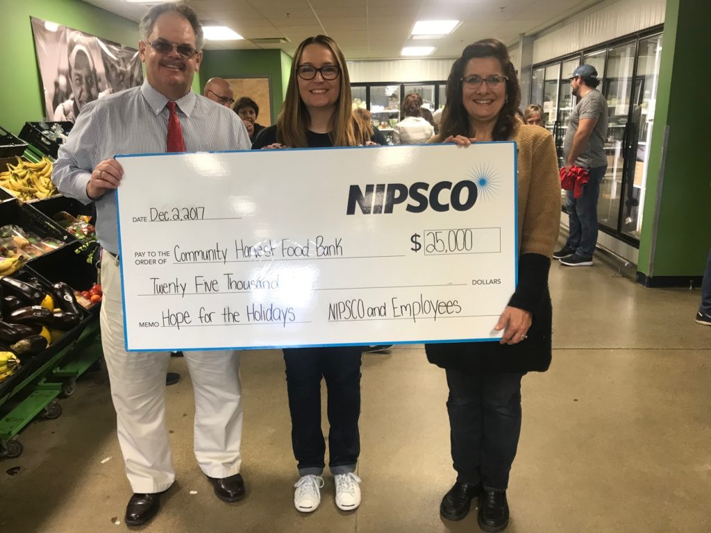 NIPSCO Provides Hope For The Holidays With Gift To Community Harvest