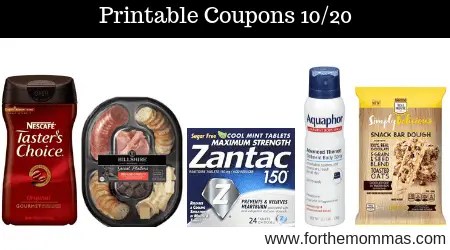 Printable Coupons Roundup 10/20: Save On Larabar, Zantac, Aquaphor & More