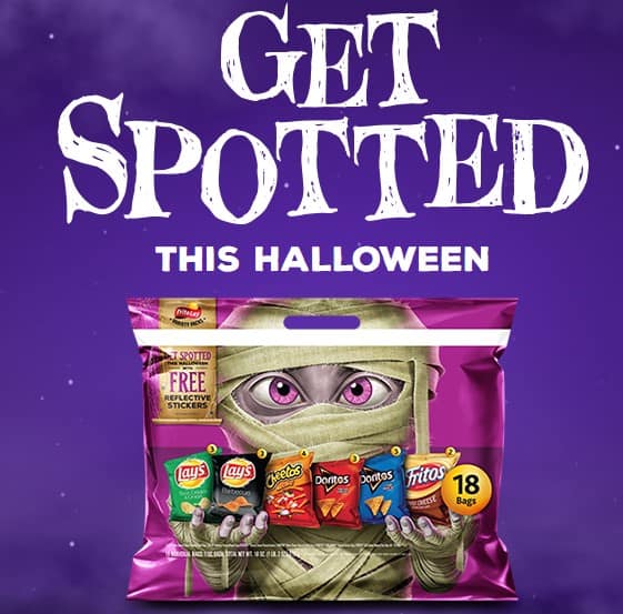 Free FritoLay Reflective Halloween Sticker Sheet
